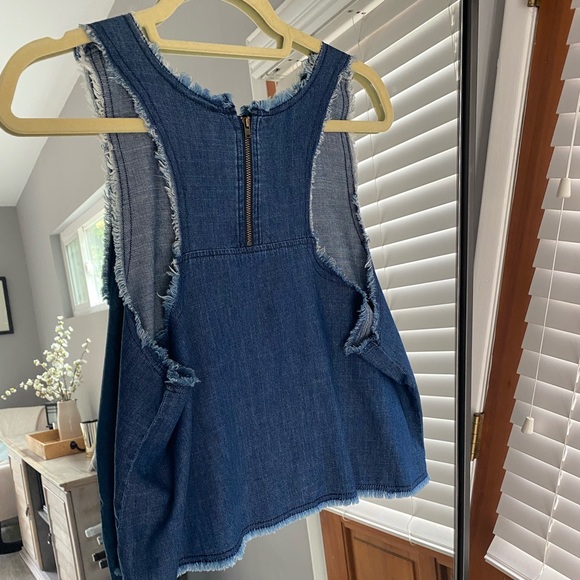 BP denim razor back size large top.  Zipper on back - Picture 3 of 5